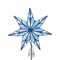 KSA 9.5" Lighted Blue Star Christmas Tree Topper, Clear Lights